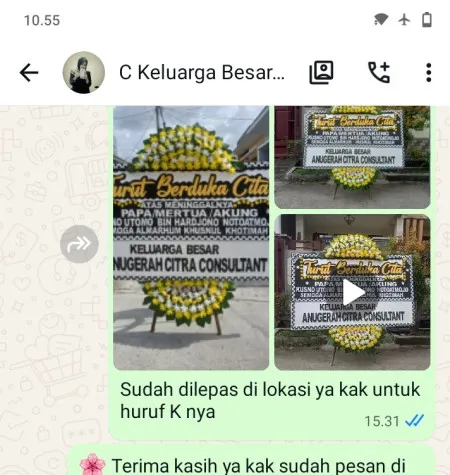 Pengiriman Papan Bunga Duka Tanah Sereal